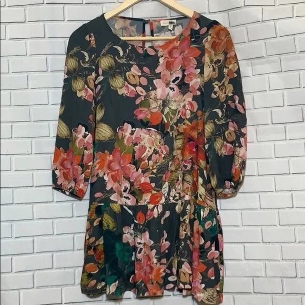 Meadow Rue Multicolor Floral Mini Dress